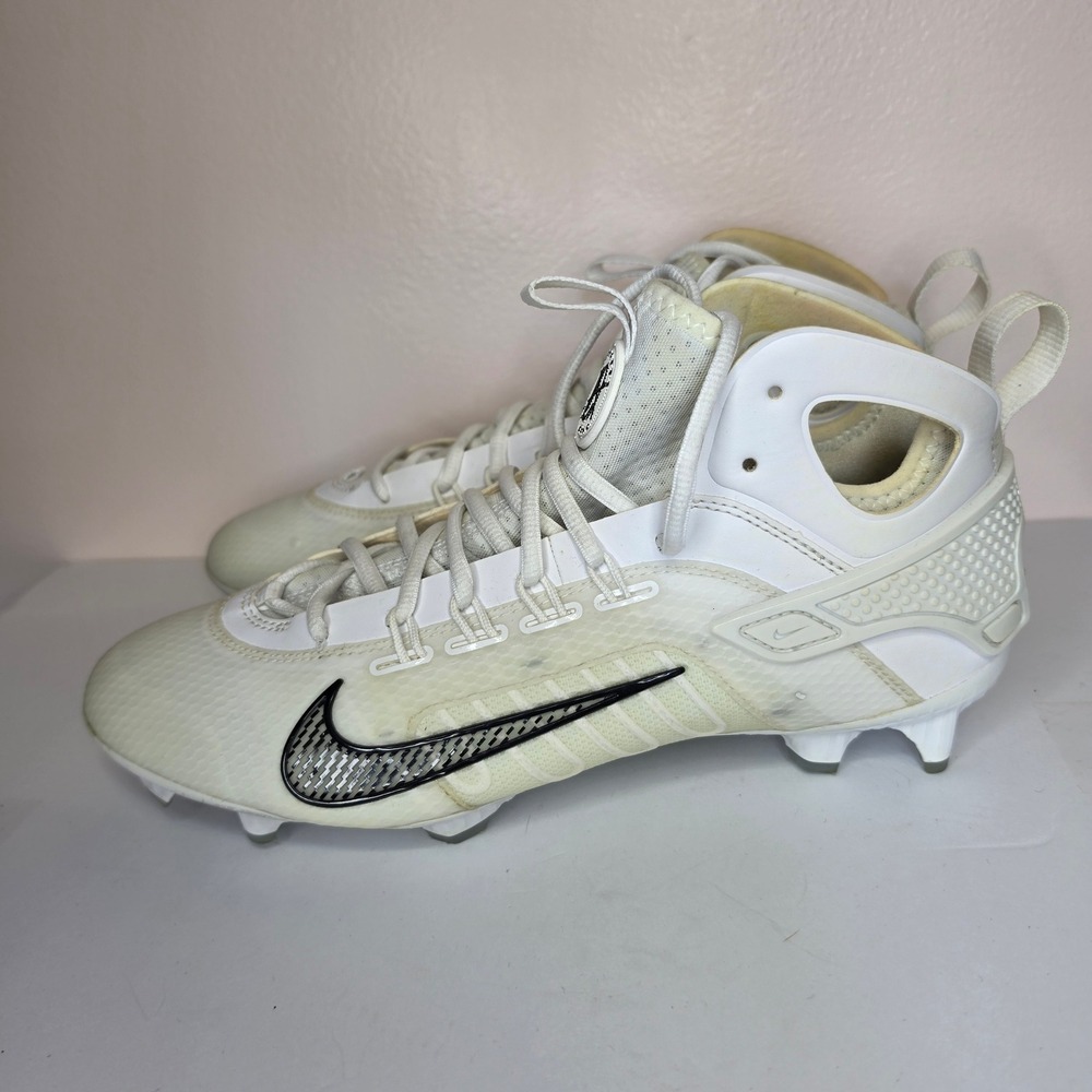 Nike Huarache 9 Elite Lax Lacrosse Cleats 9.5 Athletic Sporty White FD0088-101